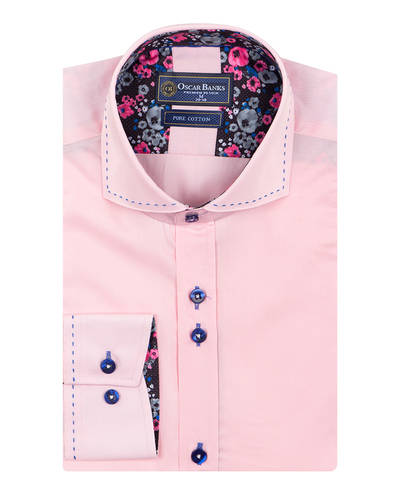 Luxury Long Sleeved Mens Shirt With Collar Contrast SL 7027