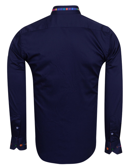 Luxury Long Sleeved Mens Shirt With Striped Details SL 6621