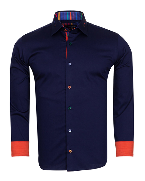 Luxury Long Sleeved Mens Shirt With Striped Details SL 6621