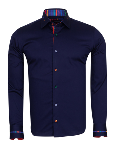 Luxury Long Sleeved Mens Shirt With Striped Details SL 6621