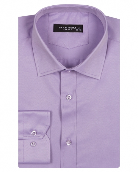 MAKROM - Luxury Long Sleeved Plain Classic Mens Shirt SL 1050-A (1)