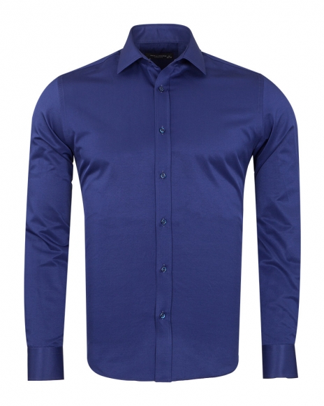 MAKROM - Luxury Long Sleeved Plain Classic Mens Shirt SL 1050-A (Thumbnail - )