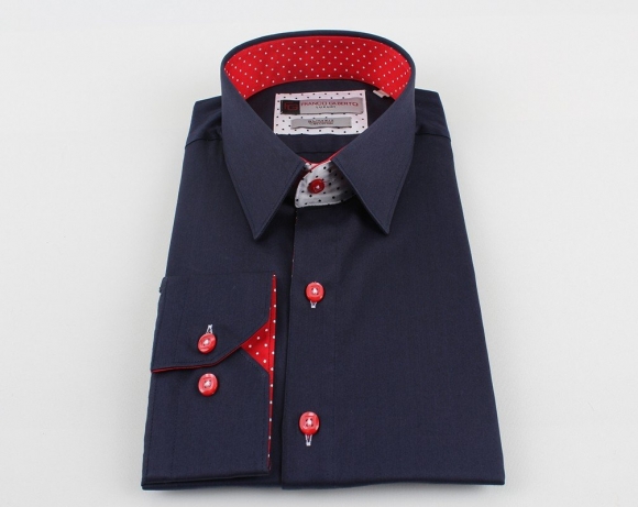 FRANCO GILBERTO - Luxury Long Sleeved Plain Colorful Mens Shirt SL 571 (Thumbnail - )
