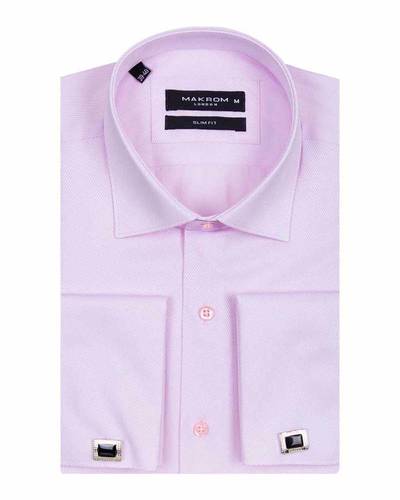 Luxury Plain Double Cuff Long sleeved Mens Shirt SL 5482
