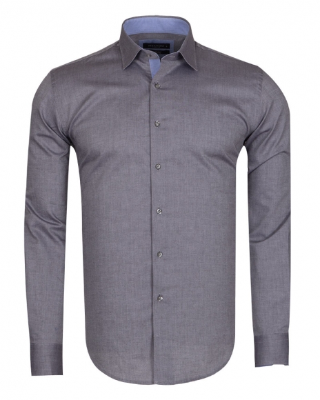 MAKROM - Luxury MAKROM Plain Long Sleeved Mens Shirt SL 5589