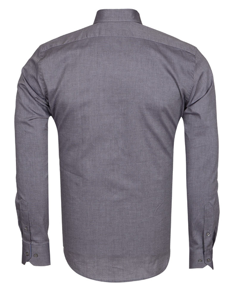 MAKROM - Luxury MAKROM Plain Long Sleeved Mens Shirt SL 5589 (1)