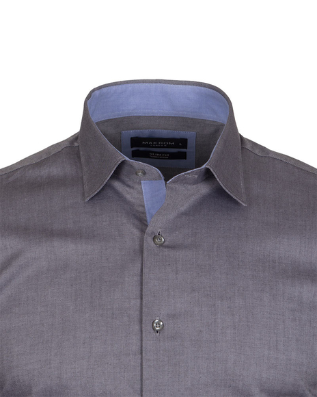 Luxury MAKROM Plain Long Sleeved Mens Shirt SL 5589