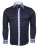 Luxury MAKROM Plain Long Sleeved Mens Shirt with Details SL 5164 - Thumbnail