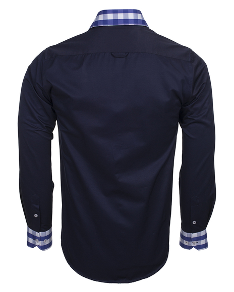 Luxury MAKROM Plain Long Sleeved Mens Shirt with Details SL 5164