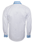 Luxury MAKROM Plain Long Sleeved Mens Shirt with Details SL 5164 - Thumbnail