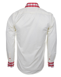 Luxury MAKROM Plain Long Sleeved Mens Shirt with Details SL 5164 - Thumbnail