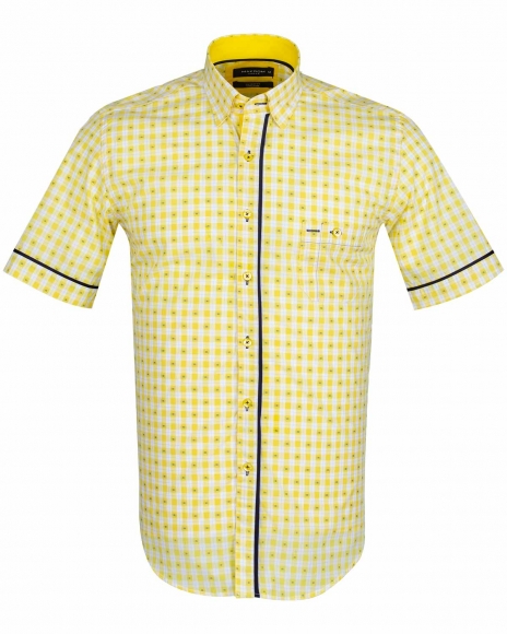 Luxury MAKROM Short Sleeved Check Shirt SS 6049