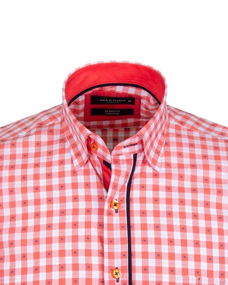 Luxury MAKROM Short Sleeved Check Shirt SS 6049