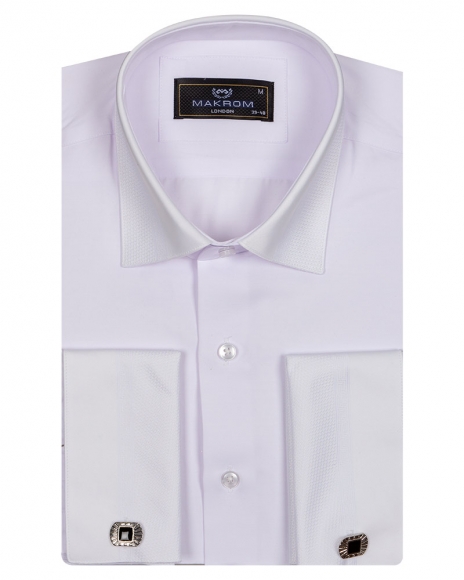 MAKROM - Luxury Mens Long Sleeved Dress Shirt SL 6745 (1)