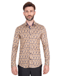 Luxury Mens Long Sleeved Floral Printed Shirt SL 7071 - Thumbnail