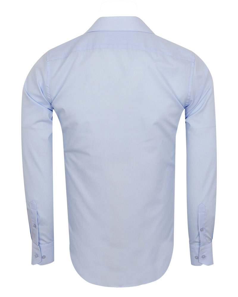 Luxury Mens Plain Long Sleeved Cotton Shirt SL 7121