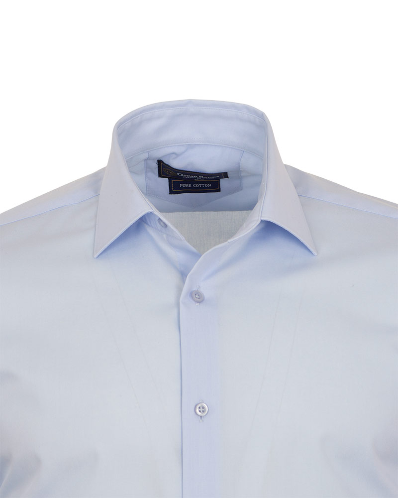 Luxury Mens Plain Long Sleeved Cotton Shirt SL 7121 - Thumbnail