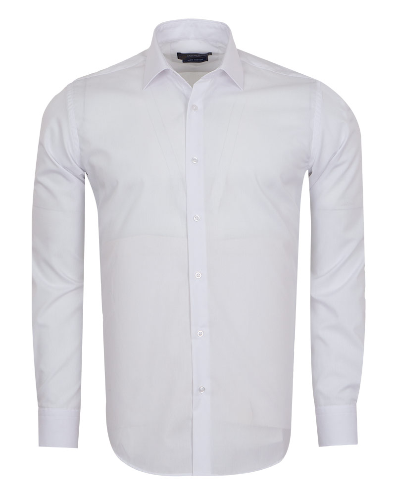 Oscar Banks - Luxury Mens Plain Long Sleeved Cotton Shirt SL 7121