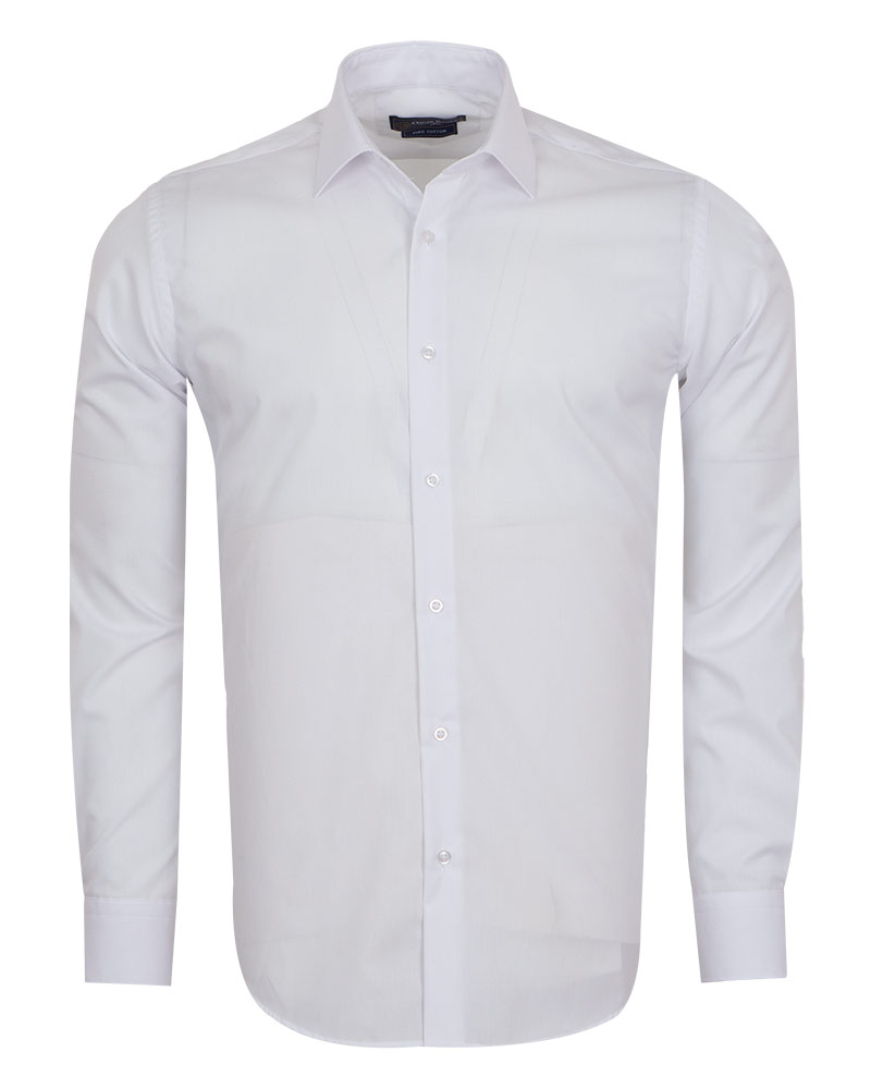 Oscar Banks - Luxury Mens Plain Long Sleeved Cotton Shirt SL 7121