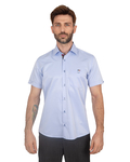 Luxury Mens Plain Short Sleeved Shirt With Details SS 7045 - Thumbnail