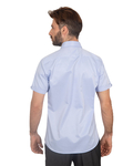 Luxury Mens Plain Short Sleeved Shirt With Details SS 7045 - Thumbnail