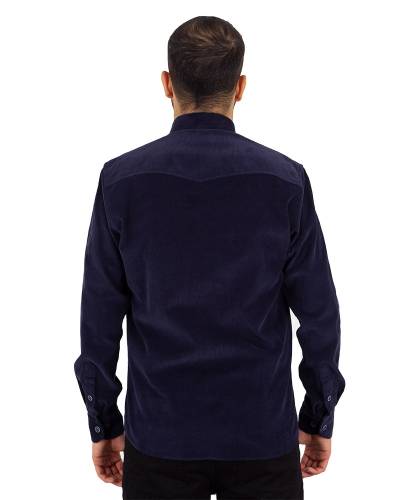 Luxury Mens Pure Cotton Black Long Sleeved Shirt SL 7124