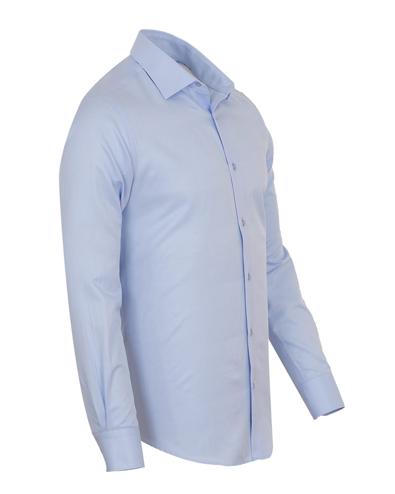 Luxury Mens Textured Plain Shirt SL 7122 - Thumbnail