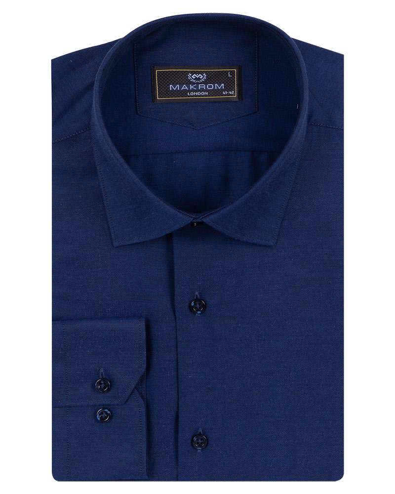 Luxury Mens Textured Plain Shirt SL 7122 - Thumbnail