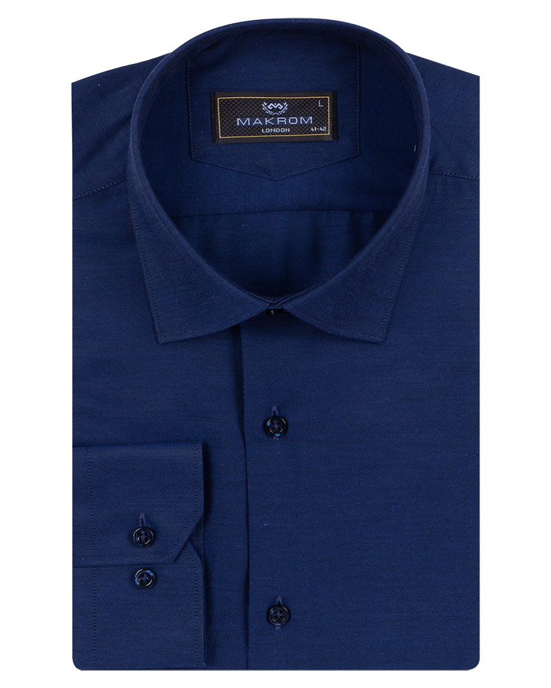 MAKROM - Luxury Mens Textured Plain Shirt SL 7122 (1)