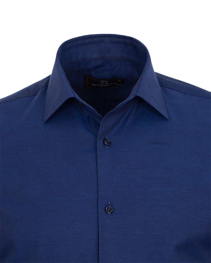 Luxury Mens Textured Plain Shirt SL 7122 - Thumbnail