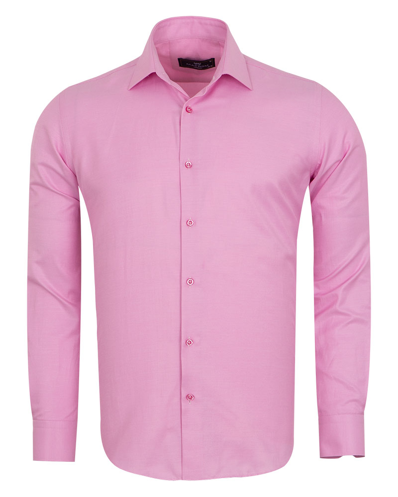 MAKROM - Luxury Mens Textured Plain Shirt SL 7122 (Thumbnail - )