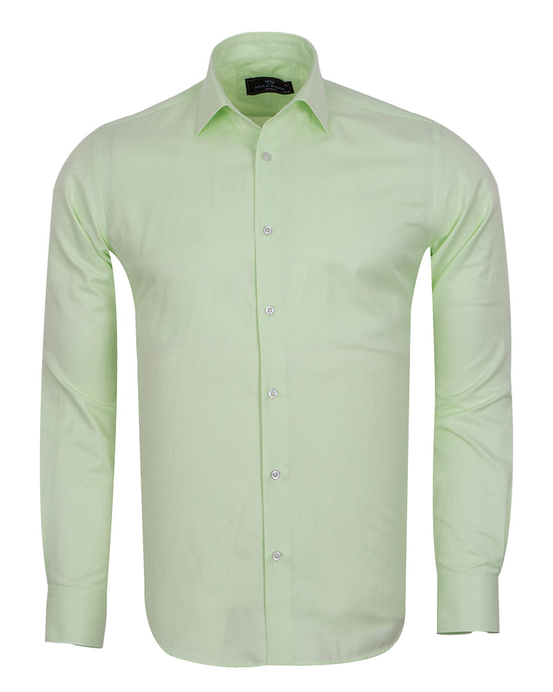 Luxury Mens Textured Plain Shirt SL 7122 - Thumbnail