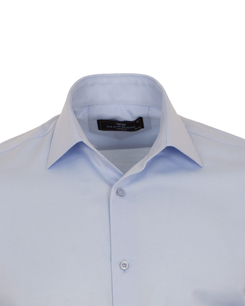 Luxury Mens Textured Plain Shirt with Necktie Set SL 7122K - Thumbnail