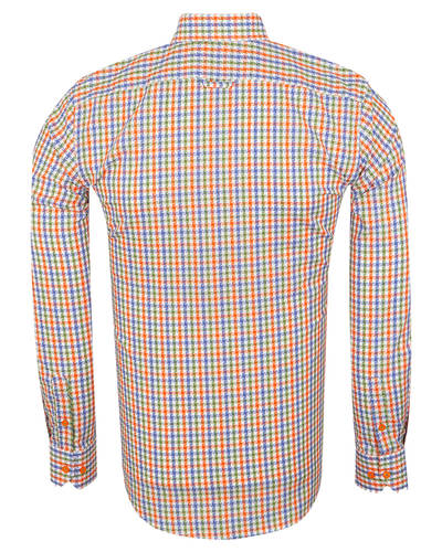 Luxury Multicolor Check Classical Long Sleeved Mens Shirt SL 5851