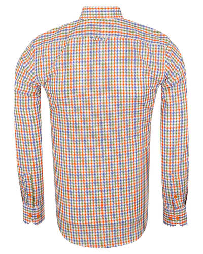 Luxury Multicolor Check Classical Long Sleeved Mens Shirt SL 5851