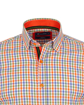 Luxury Multicolor Check Classical Long Sleeved Mens Shirt SL 5851 - Thumbnail