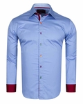 Luxury Multicolored Buttons Long Sleeved Plain Dress Mens Shirt SL 5311 - Thumbnail