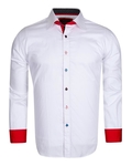 Luxury Multicolored Buttons Long Sleeved Plain Dress Mens Shirt SL 5311 - Thumbnail