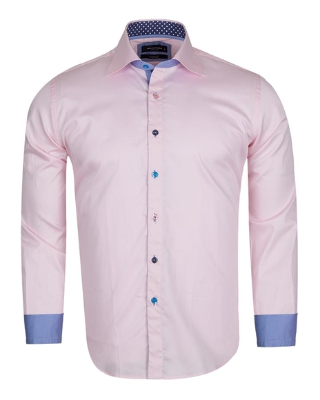 Luxury Multicolored Buttons Long Sleeved Plain Dress Mens Shirt SL 5311