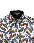 Luxury Nature Printed Long Sleeved Mens Shirt SL 6929 - Thumbnail