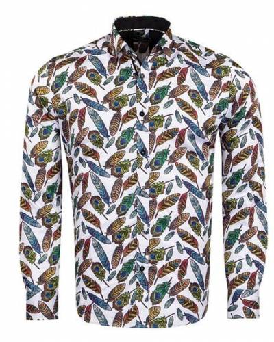 MAKROM - Luxury Nature Printed Long Sleeved Mens Shirt SL 6929