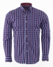 Luxury Oscar Banks Check Classical Long Sleeved Mens Shirt SL 5844 - Thumbnail