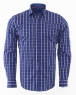 Luxury Oscar Banks Check Classical Long Sleeved Mens Shirt SL 5844 - Thumbnail