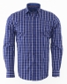 Luxury Oscar Banks Check Classical Long Sleeved Mens Shirt SL 5844 - Thumbnail