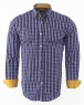 Luxury Oscar Banks Check Classical Long Sleeved Mens Shirt SL 5844 - Thumbnail