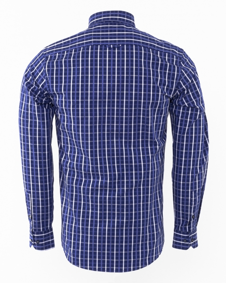 Luxury Oscar Banks Check Classical Long Sleeved Mens Shirt SL 5844