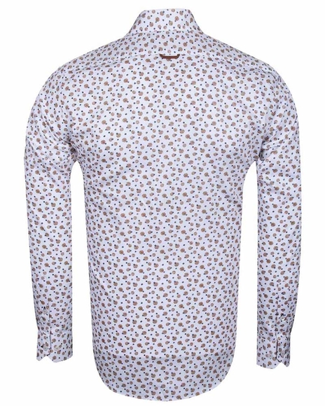 Oscar Banks - Luxury Oscar Banks Cotton Printed Long Sleeved Shirt SL 6098 (1)
