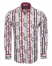 Luxury Oscar Banks Cotton Striped Long Sleeved Mens Shirt SL 6543 - Thumbnail