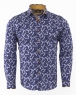 Luxury Oscar Banks Paisley Printed Long Sleeved Mens Shirt SL 6307 - Thumbnail