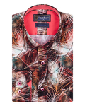 Luxury Oscar Banks Printed Long Sleeved Mens Shirt SL 6877 - Thumbnail